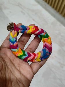 Multicoloured Handmade Rubber Bracelet