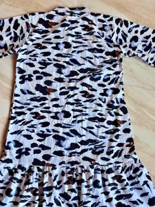 Animal Print Shirt Dress