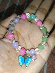 Hand Bracelet With A Butterfly Charming
