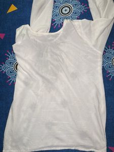 Short White Colour kurti
