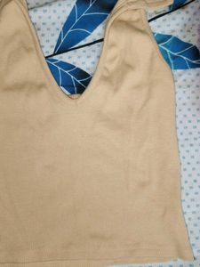 Tan Halter Tank Top