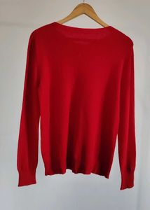 Red Cardigan Sweater