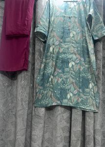 Floral Print Kurti with Pants