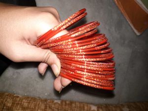 Pretty orange bangles