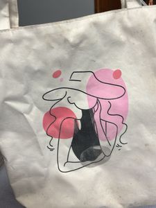 White Handpainted Bag