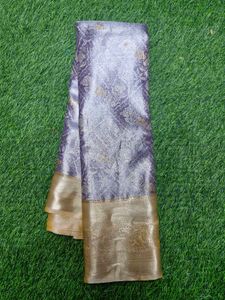 Navy Blue Kanjeevaram Silk Saree