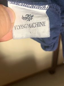 Navy Blue Pure Cotton Printed Tank Top