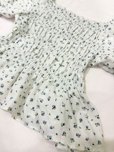 Cottagecore Elegant White Crop Top