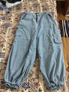 Light Wash Cargo Pants