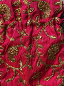 Pink Embroidered Potli Bag