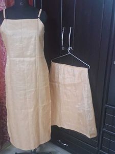 Tissue With Mukesh Work Noodle Strap Kurta Plazzo