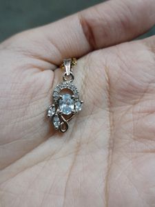 Golden Chain With Ad Pendant