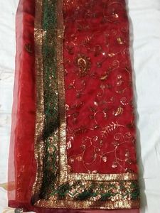 Maroon Embroidered Saree Blouse