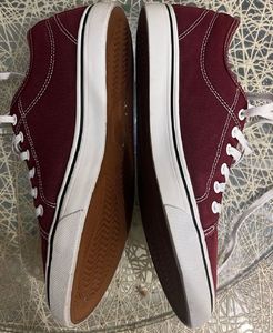 Decathlon Maroon Skateboarding Lace Up Sneakers
