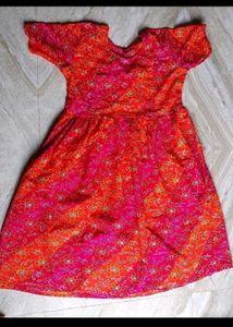 Red Floral Matching Set And Kurti