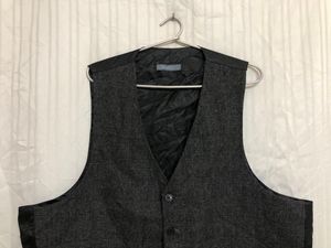 Madison Black Wool Waistcoat