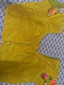 Embroidered Yellow Blouse