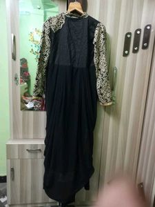 Black &amp; Gold Embellished Dress For Beautiful Girl