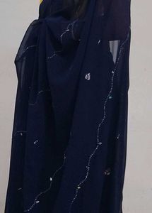 Elegant Navy Blue Saree