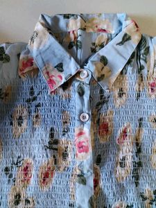 Floral Smocked Puff Sleeve Top