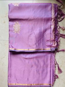 Satin Silk Purple Saree