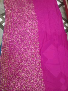 Pink 🩷 Full Work Saree