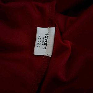 SAVANA Maroon Red Maxi Dress