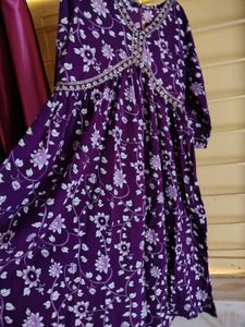 Purple New Kurta Set With Dupatta