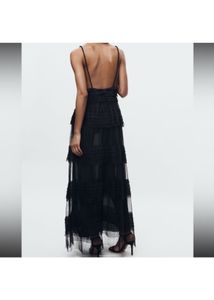 New Zara Celeb Style Gala Runway Maxi Dress