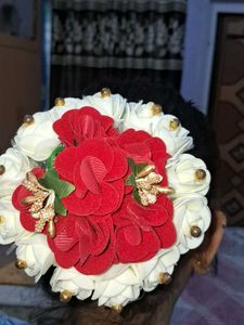 Hair Bun With Flowers