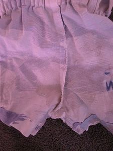 Girls Blue White Jumpsuit Short 0-3month