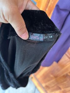 Black Velvet Mini Skirt