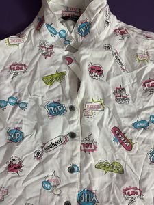 Fun Graphic Print Crop Top