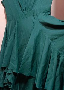 Bottle Green Stylish Maxi Dress