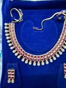 Chowki Jwellery Set With Ring