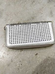 Studded Silver Wallet