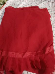 Red Georget Saree Blouse