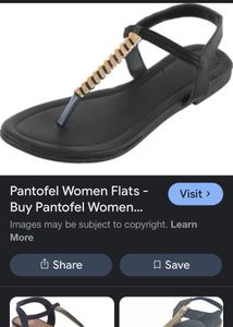 Black &amp; Gold Thong Sandals