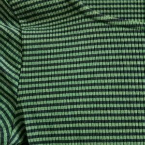 GINGER Crop Top Green Striped 80s