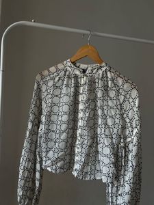 MINT VELVET Cream Geometric Print Blouse