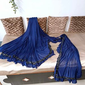 🛍️ Blue Ruffle Saree ⭐⭐⭐⭐⭐