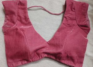 v neck velvet blouse (padded)