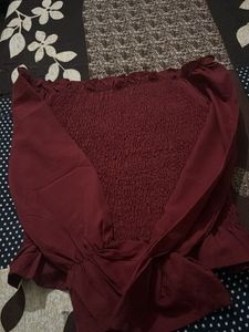 Red Off-Shoulder Top