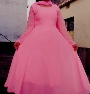 Pink Anarkali Suit