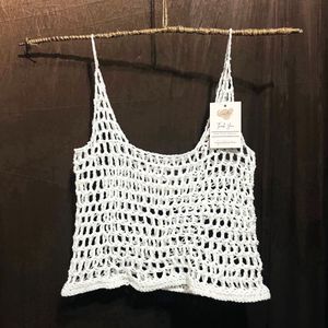 Crochet Mesh Crop Top