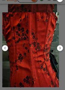 Red & Black Corset Top 46-48 Inches