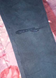 Navy Blue Distressed Pants