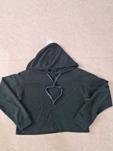 💚Trendy Dark Green Waffle Knit Hoodie💚