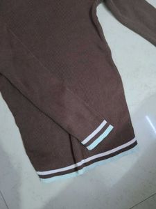 Brown Knit Top