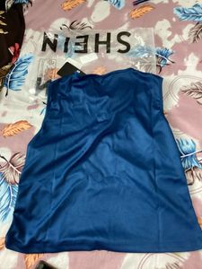 Shein Navy blue Chain Halter Top